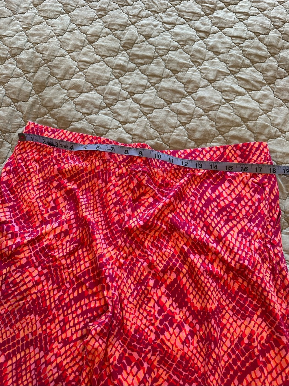 Pink Patterned Cropped Wide-Leg Pants - Picture 4 of 4